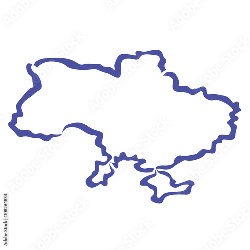 Carte Ukraine, contours