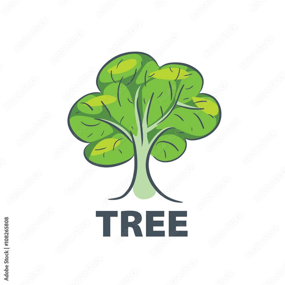 Obraz premium vector logo tree