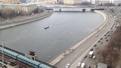 View of Moscow from the roof of a multistory building