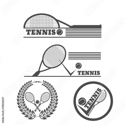 Tennis symbol design over white background vector illustration e
