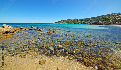 rocks and water in Cala Battistoni photo