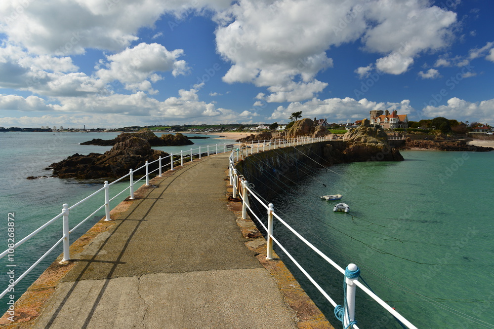 La Rocque harbour, Jersey, U.K.  A traditional port from the 19th century.
