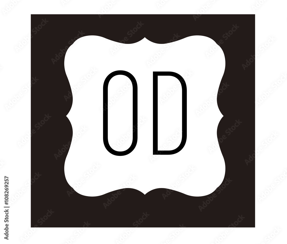 Obraz premium OD Initial Logo for your startup venture