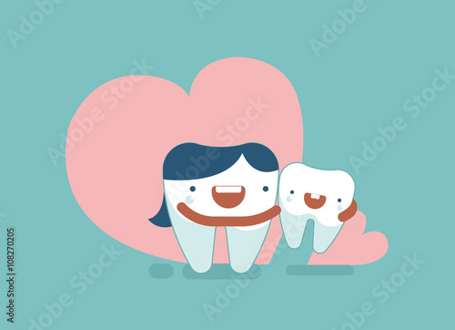 Love Mother of dental concept