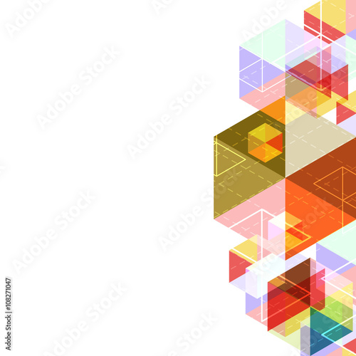 vector hexagon geometry background, triangle abstract polygon