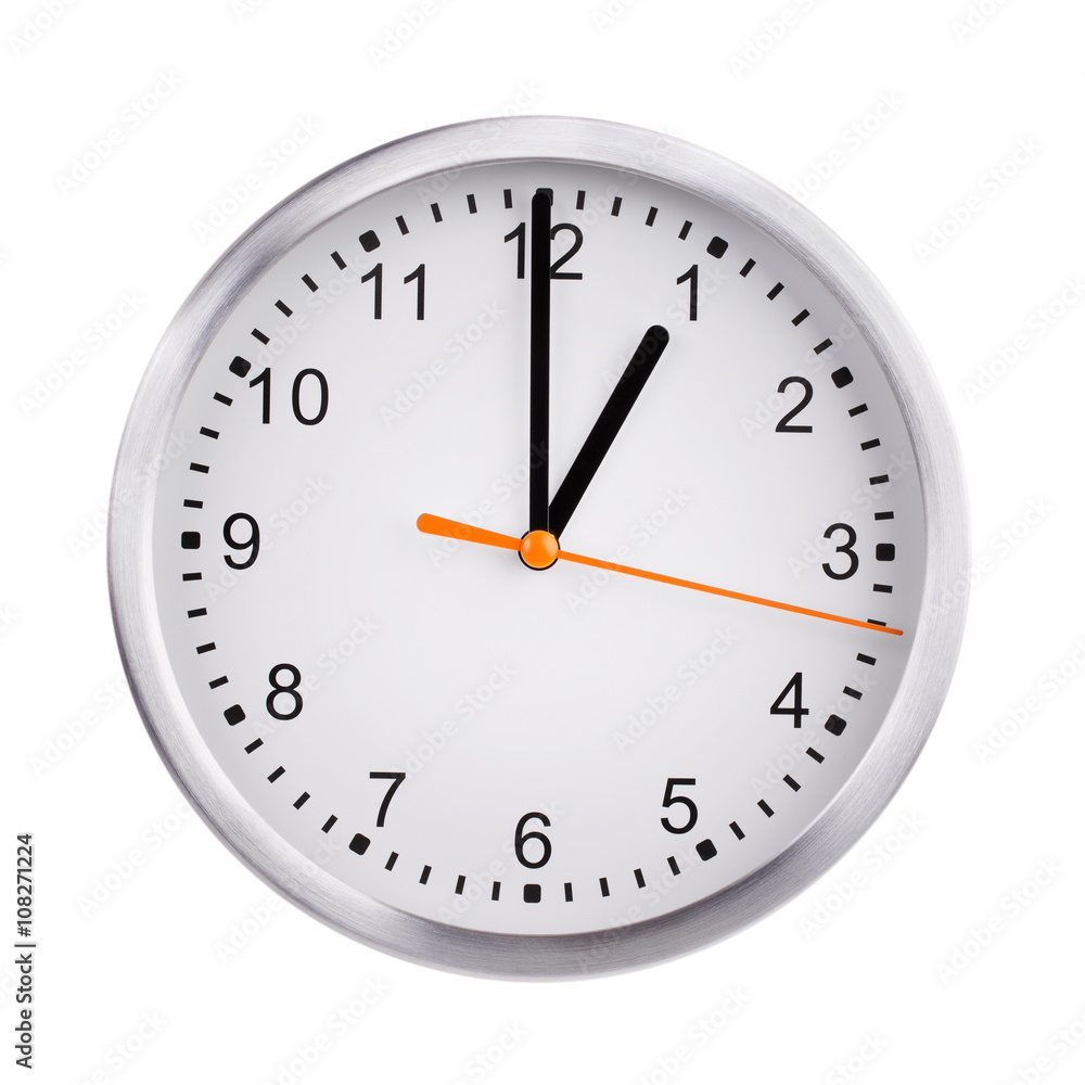 Exactly one hour on the round clock Exactly one hour on the round clock