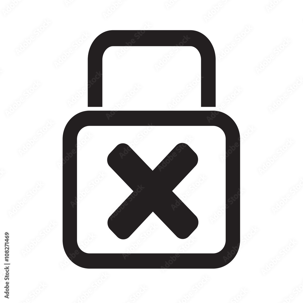 Obraz premium Lock Icon illustration design