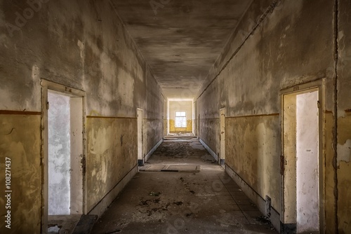 Abandoned building interior photo