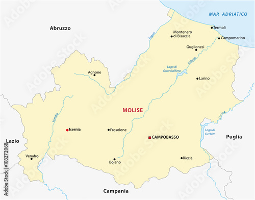 molise map  Italy