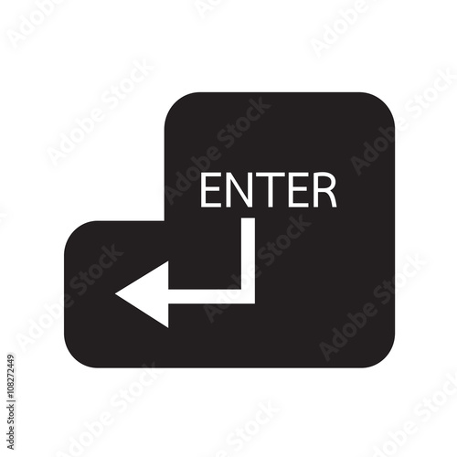 Enter key icon Illustration design
