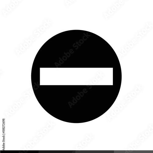 No Entry Sign Icon Illustration design