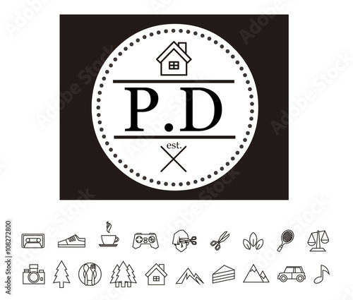 PD Initial Logo for your startup venture