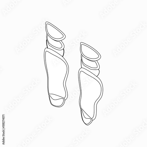 Baseball catcher leg guards icon
