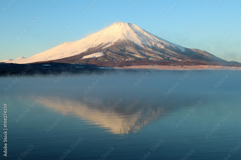 Plakat 富士山と山中湖