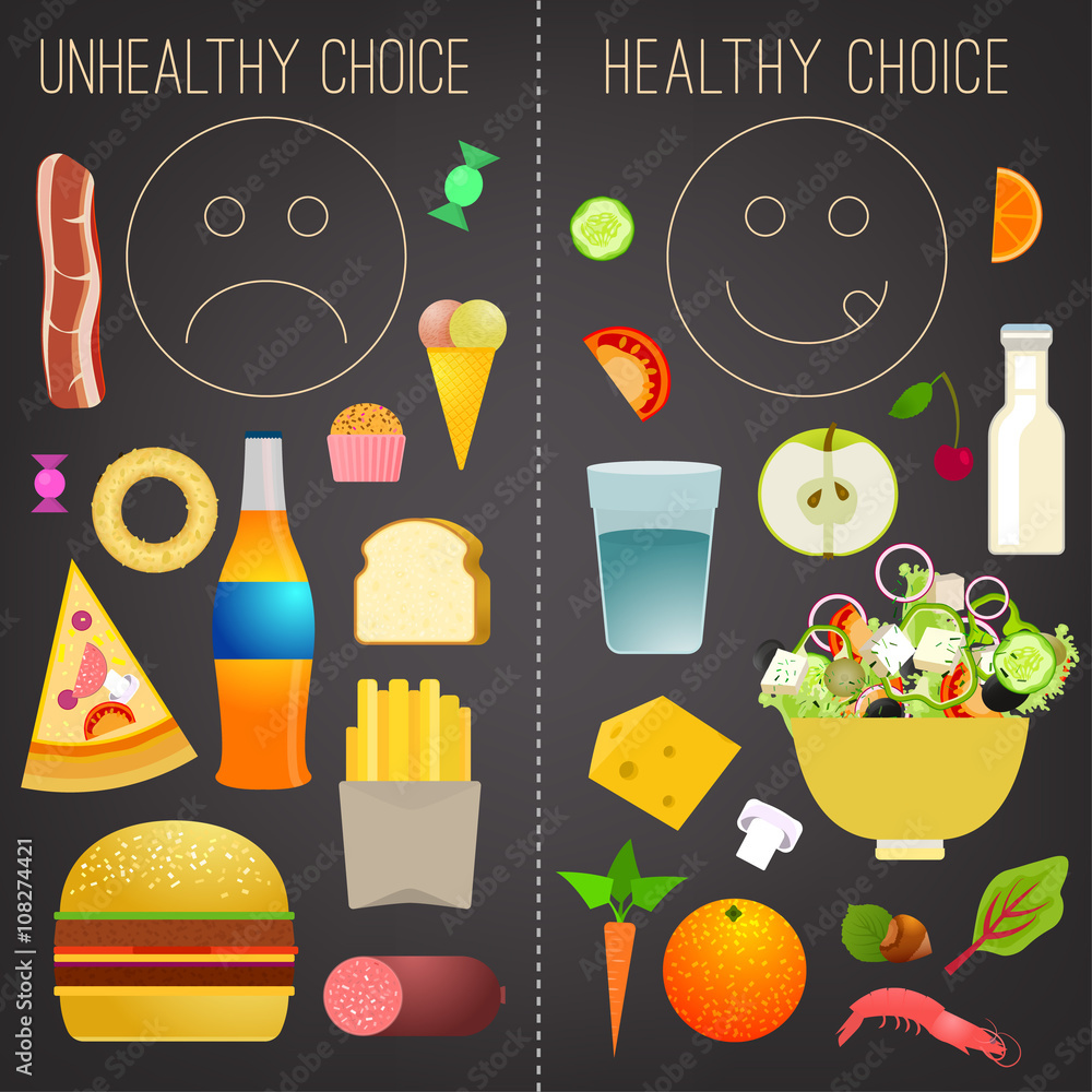 Healthy Food Infographics Stock Vector Adobe Stock