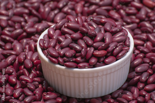 close up of a bowl of red beans