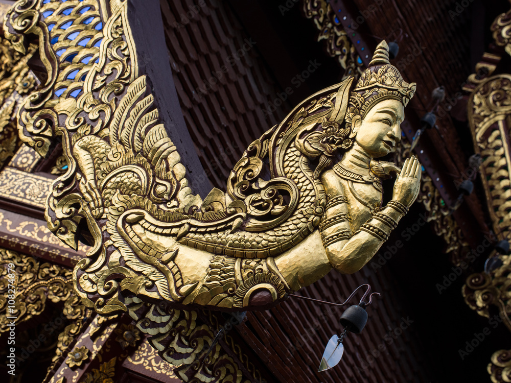 Fototapeta premium Angel at Wat Pra Sing, Chiang Rai, Thailand,