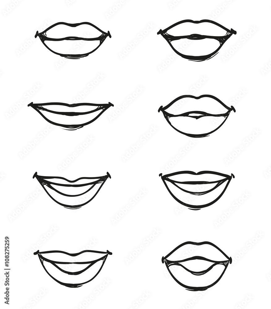 How To Draw A Girl Lips Smiling
