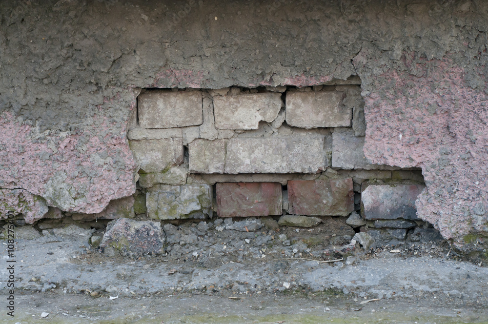 Fototapeta premium Old plaster and bricks