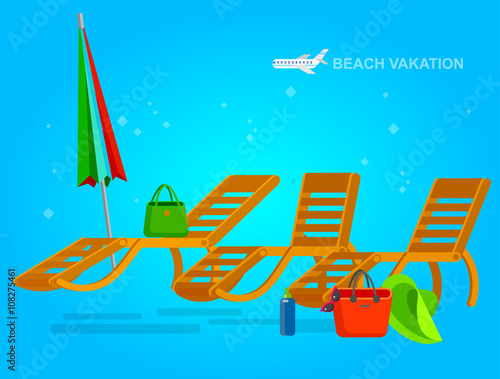 wooden beach chaise longue 