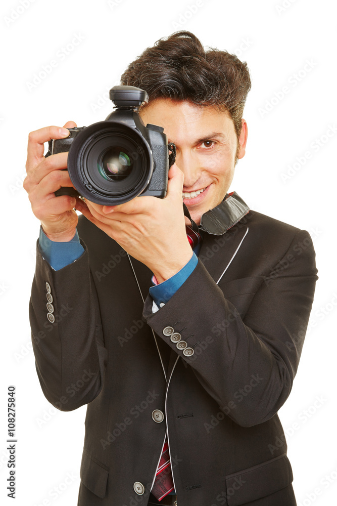 Fotograf mit seiner Kamera Fotograf mit seiner Kamera