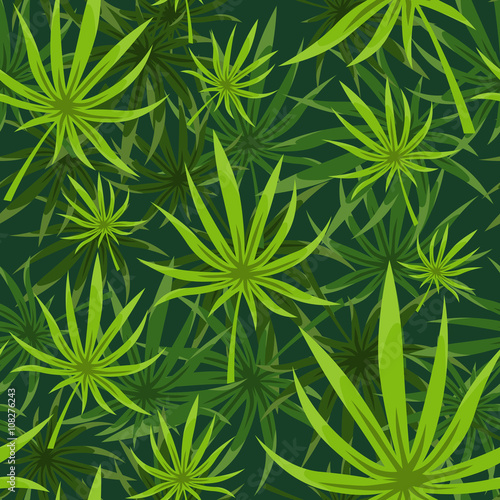 Seamless pattern with jungle plants