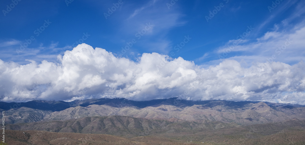 Dramatic Clouds Over the Mountains