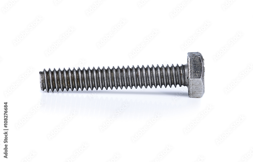 bolt and nut isolated on a white background bolt and nut isolated on a white background