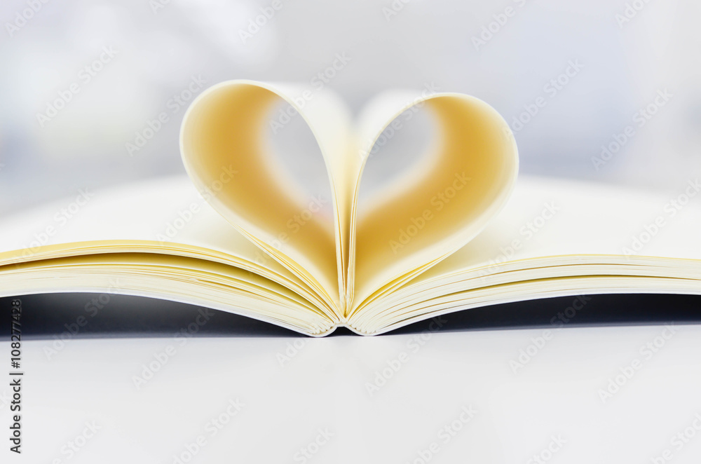 Heart from the book pages Heart from the book pages