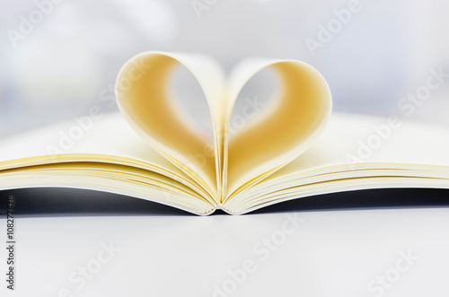 Heart from the book pages