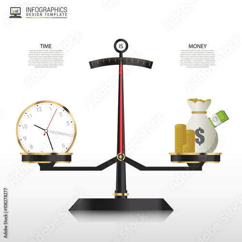 Business golden style price scale Infographics template. Vector