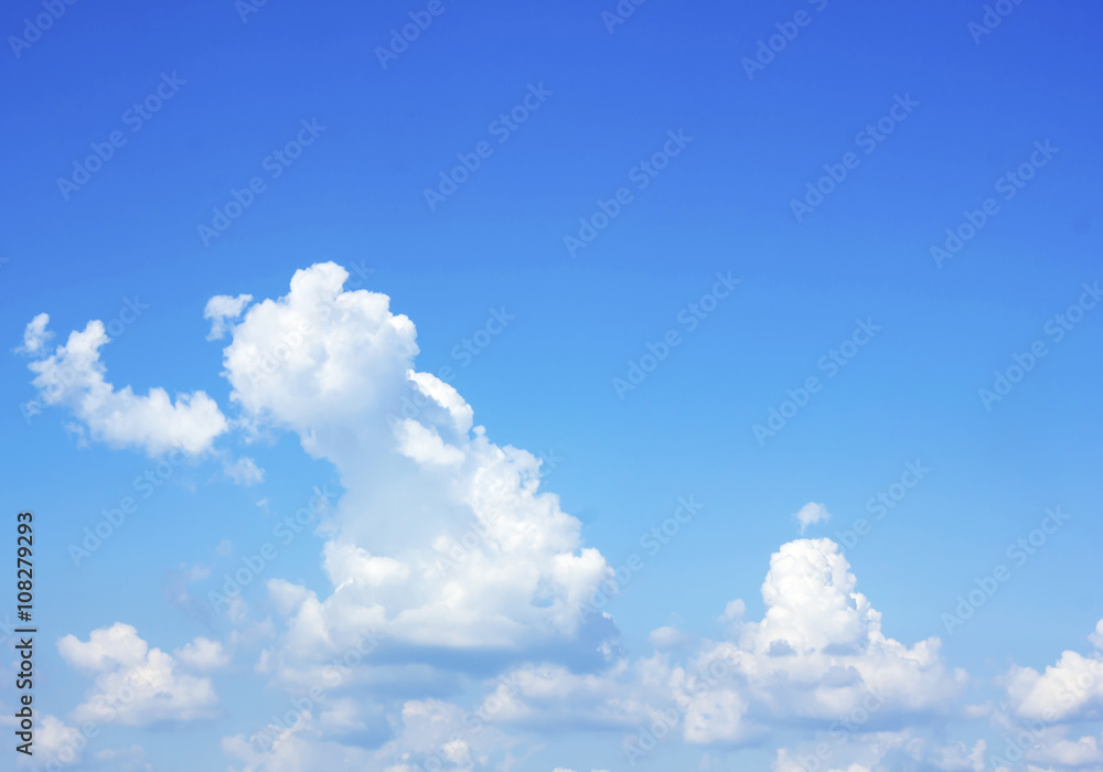 clouds in the blue sky background