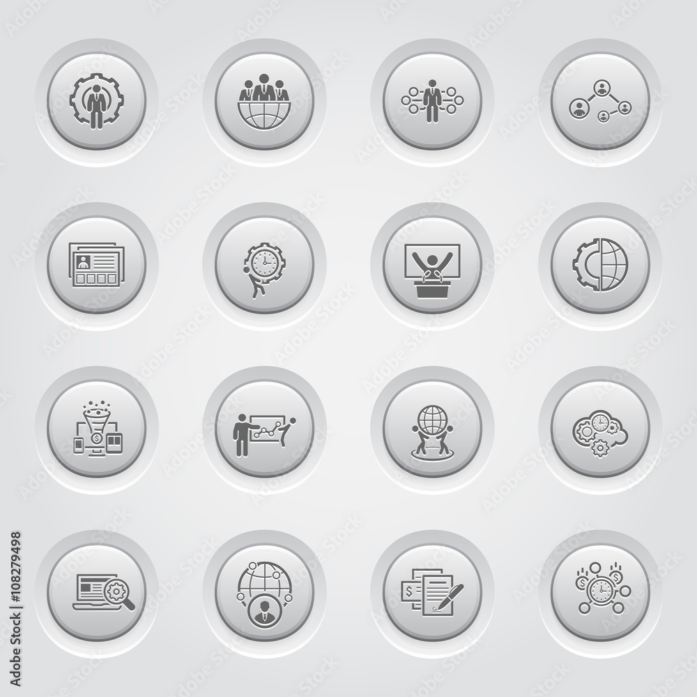 Fototapeta premium Business Icons Set.