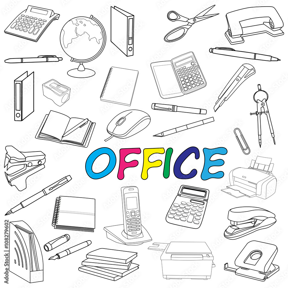 doodle office elements doodle office elements
