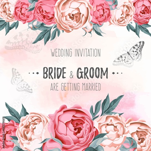 Vector wedding invitation