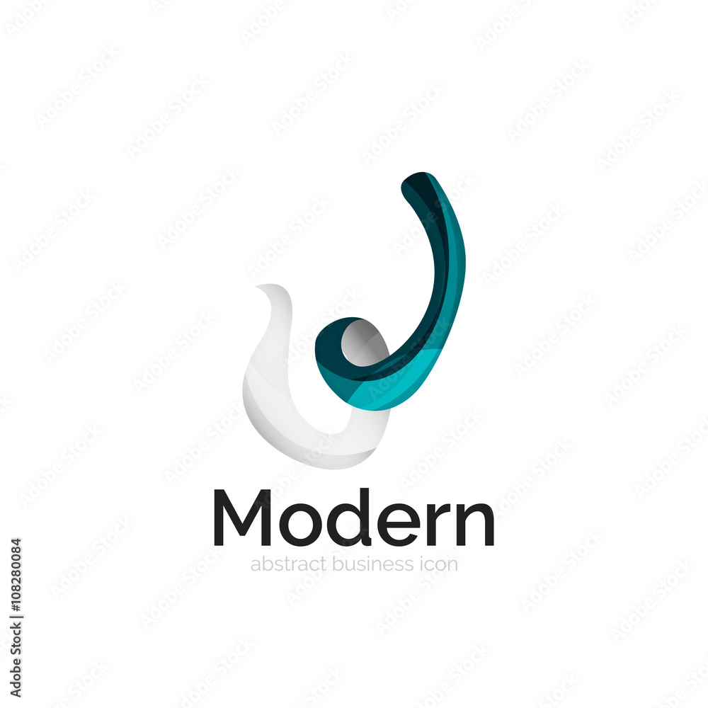 Wave ribbon logo, vector abstract shape Wave ribbon logo, vector abstract shape