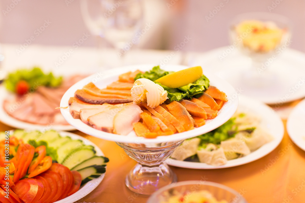 Assorted fish on a plate Assorted fish on a plate