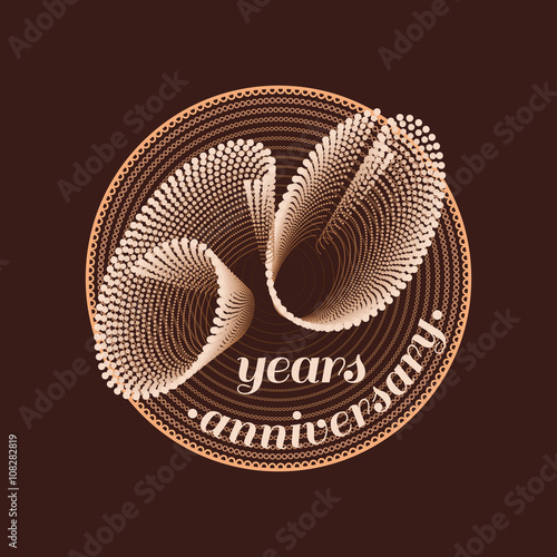 60 years anniversary vector icon