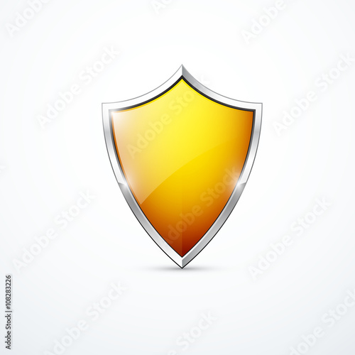 Vector orange shield