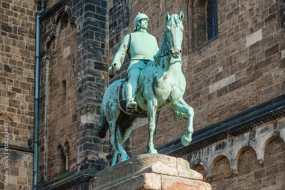 Statue of Otto von Bismarck, German Chancellor. Unveiled 9. Juli 1910. 