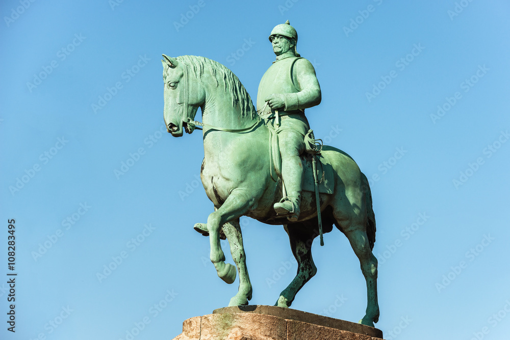 Statue of Otto von Bismarck, German Chancellor. Unveiled 9. Juli 1910. 