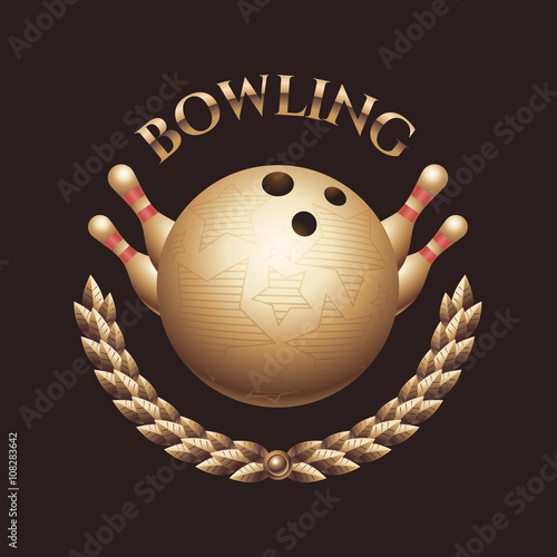 Vector bowling logo