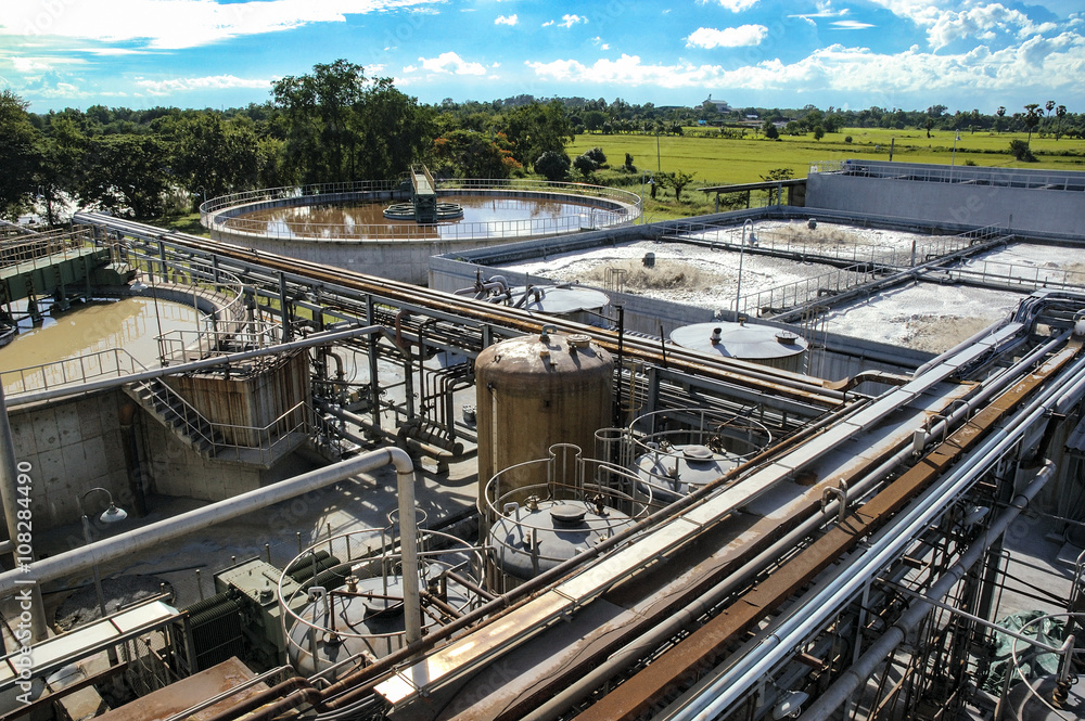 Obraz premium Waste water treatment, purification plant