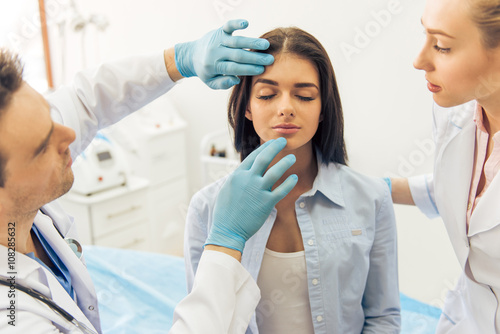 Woman at the plastic surgeon photo