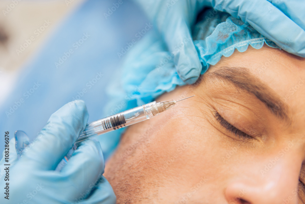 Face injection. Get an injection hand.