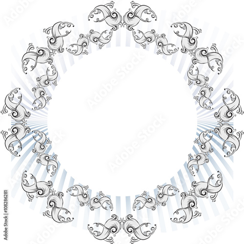 decorative elements in vintage style for decoration layout, fram