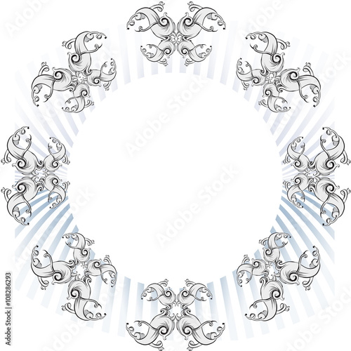 decorative elements in vintage style for decoration layout, fram