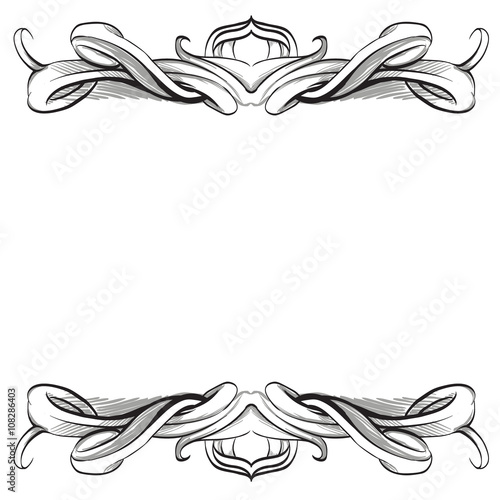 decorative elements in vintage style for decoration layout, fram