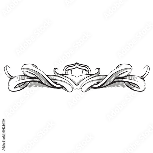 decorative elements in vintage style for decoration layout, fram