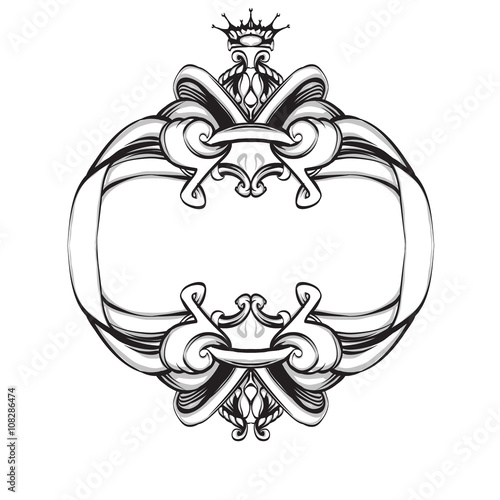 decorative elements in vintage style for decoration layout, fram